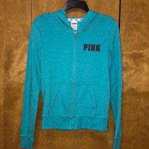 VINTAGE Pink Zip Up Hoodie S